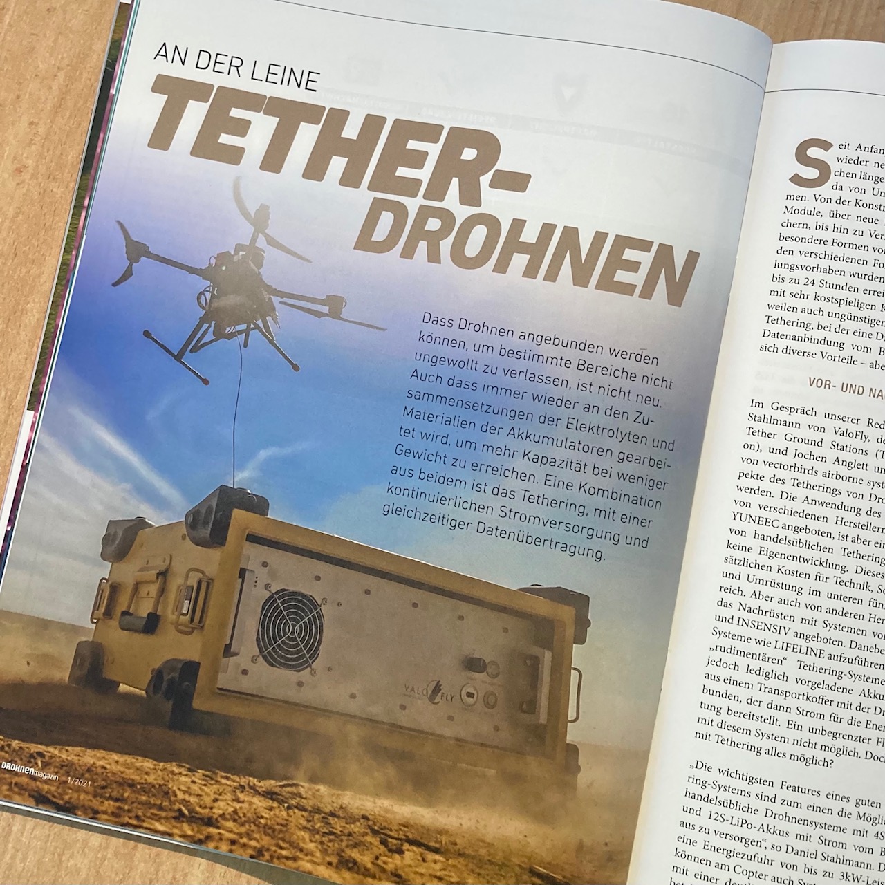 Artikel über "Tether Drohnen (an der Leine)"