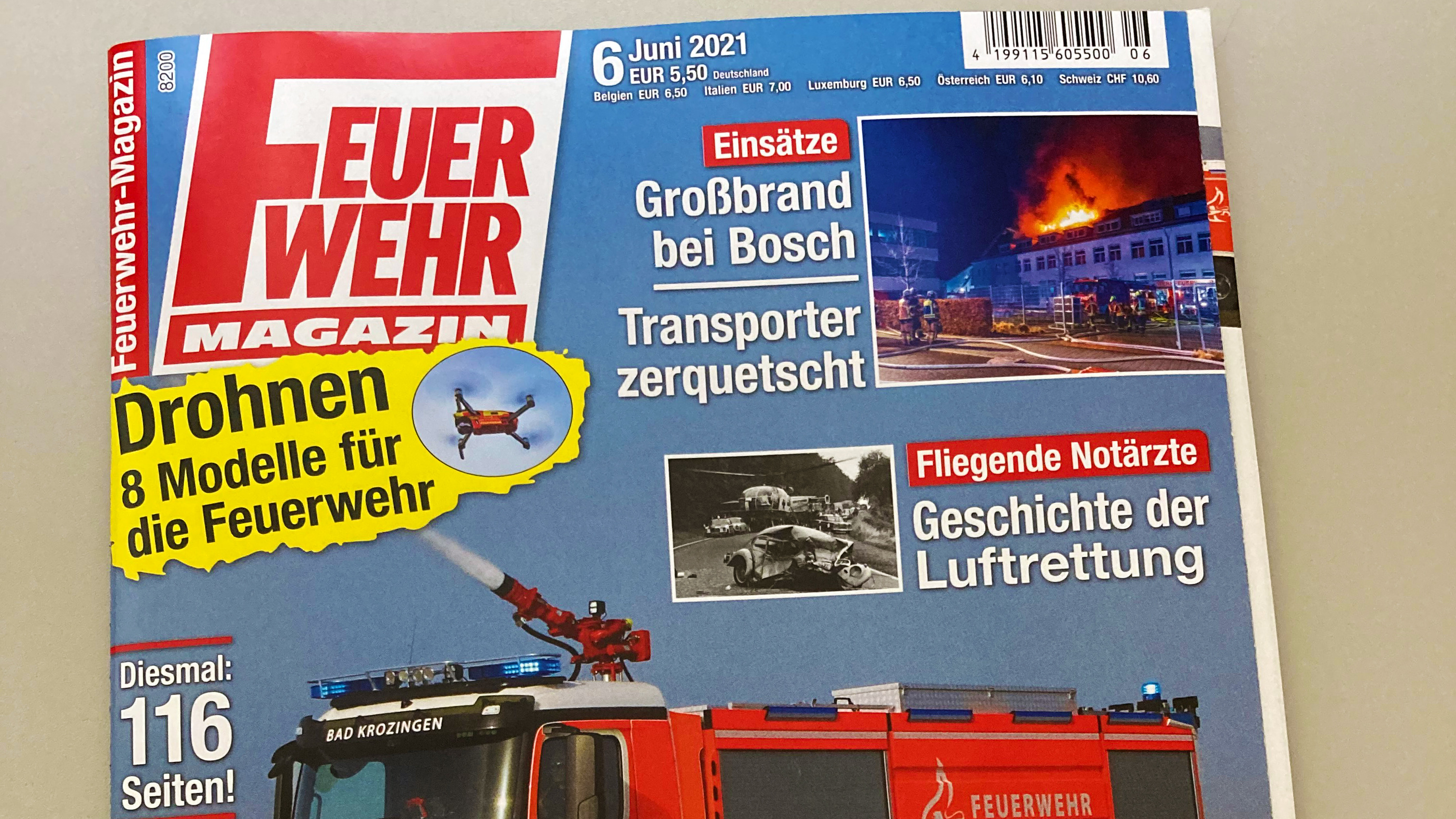 Cover des Feuerwehrmagazins, Ausgabe 06/2021