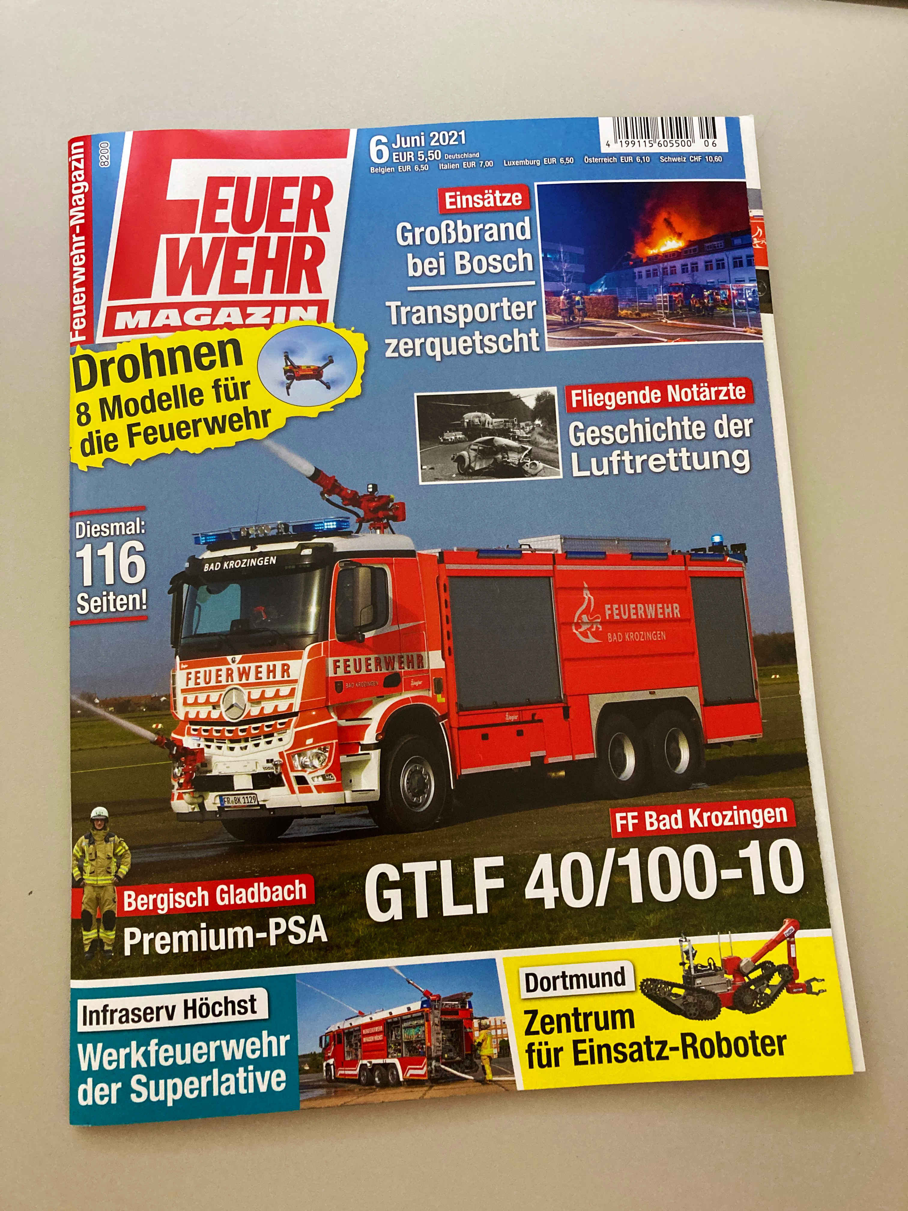 Cover des Feuerwehrmagazins, Ausgabe 06/2021